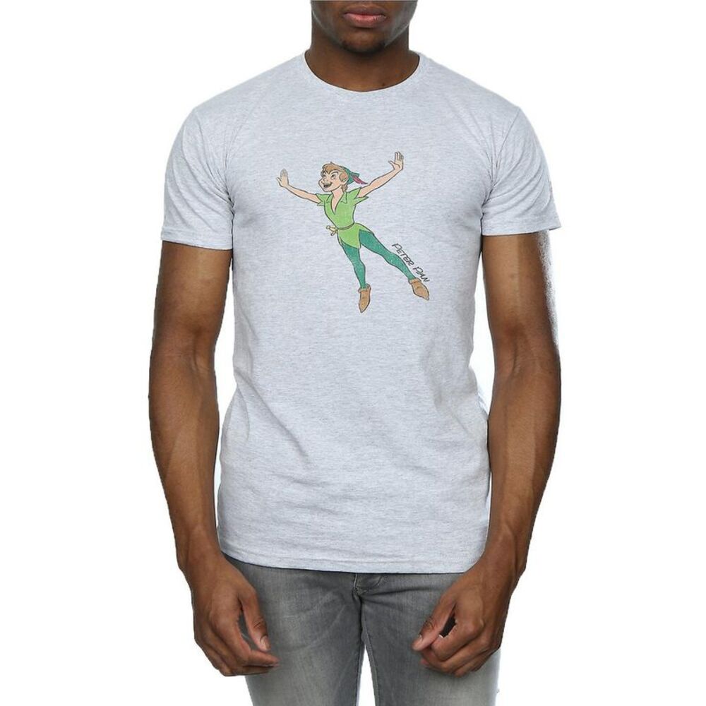 Peter Pan Mens Classic Flying Heather T-Shirt / Gray